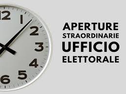 APERTURE STRAORDINARIE PER L’UFFICIO ELETTORALE
